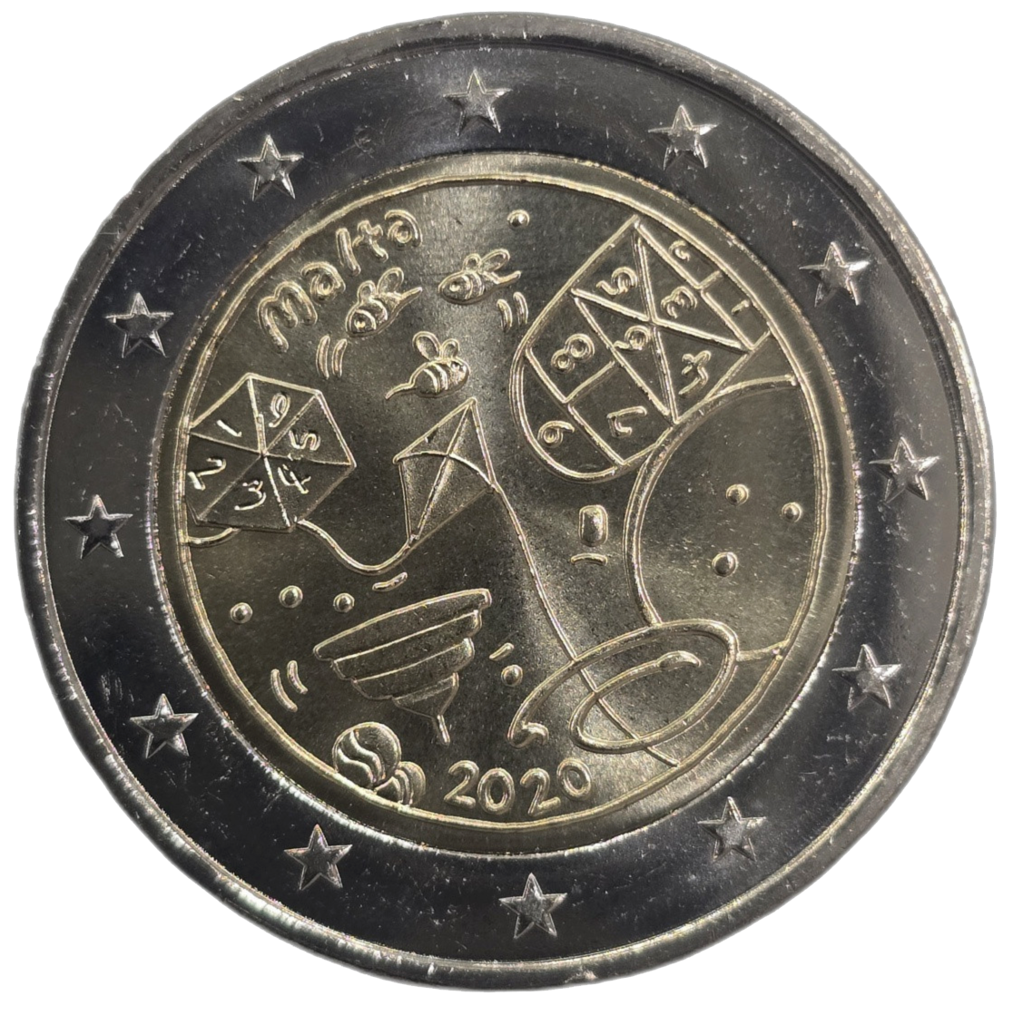 2 euros conmemorativa Los Niños y la Solidaridad, Juegos